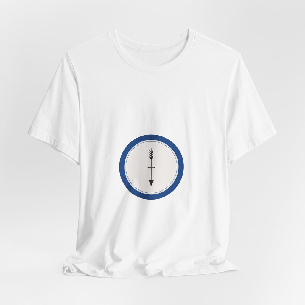 The Arrow Doesn't Look Back | Men's Motivational Graphic Compass Arrow T-Shirt