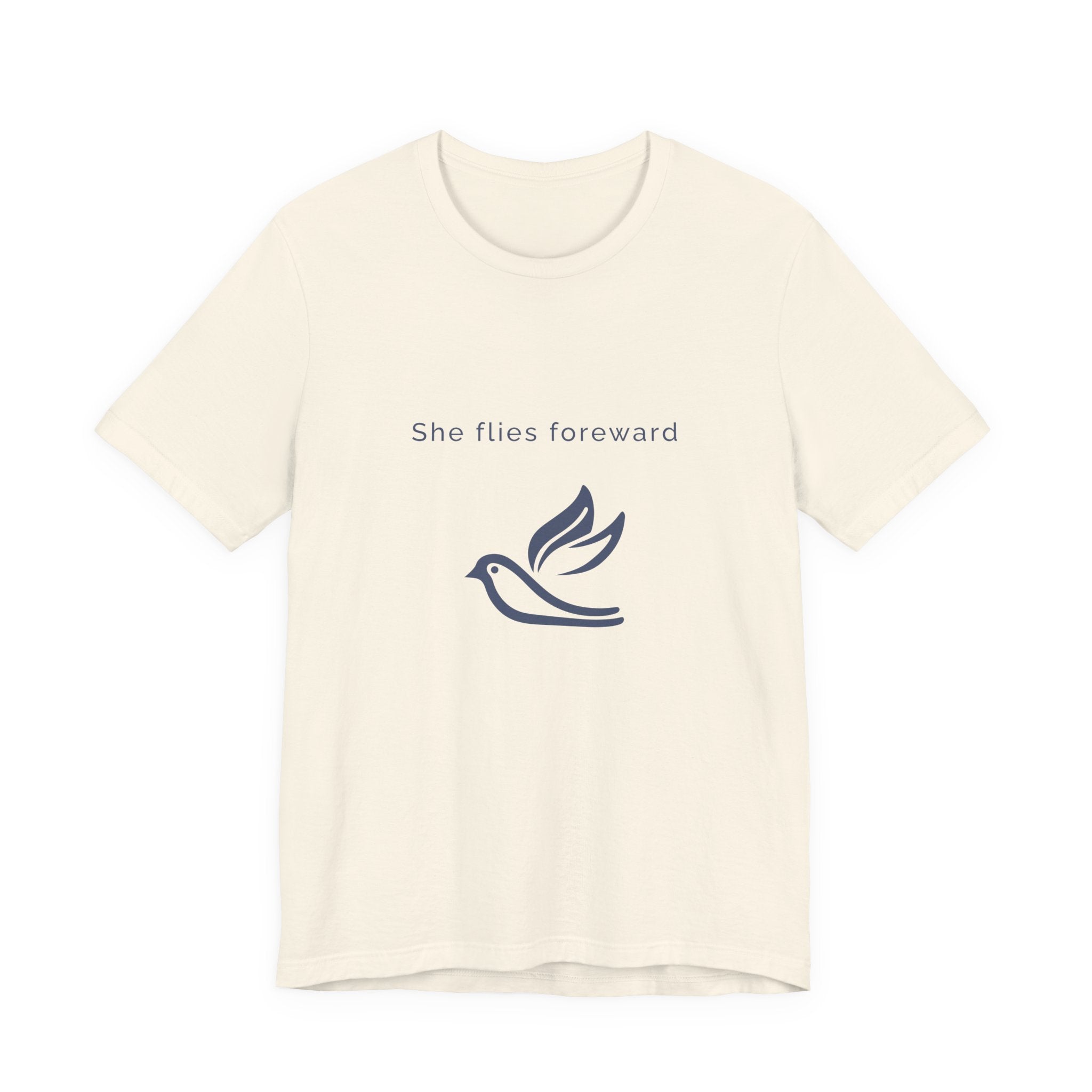 She Flies Forward | Women's Motivational Graphic Bird Print T-Shirt
