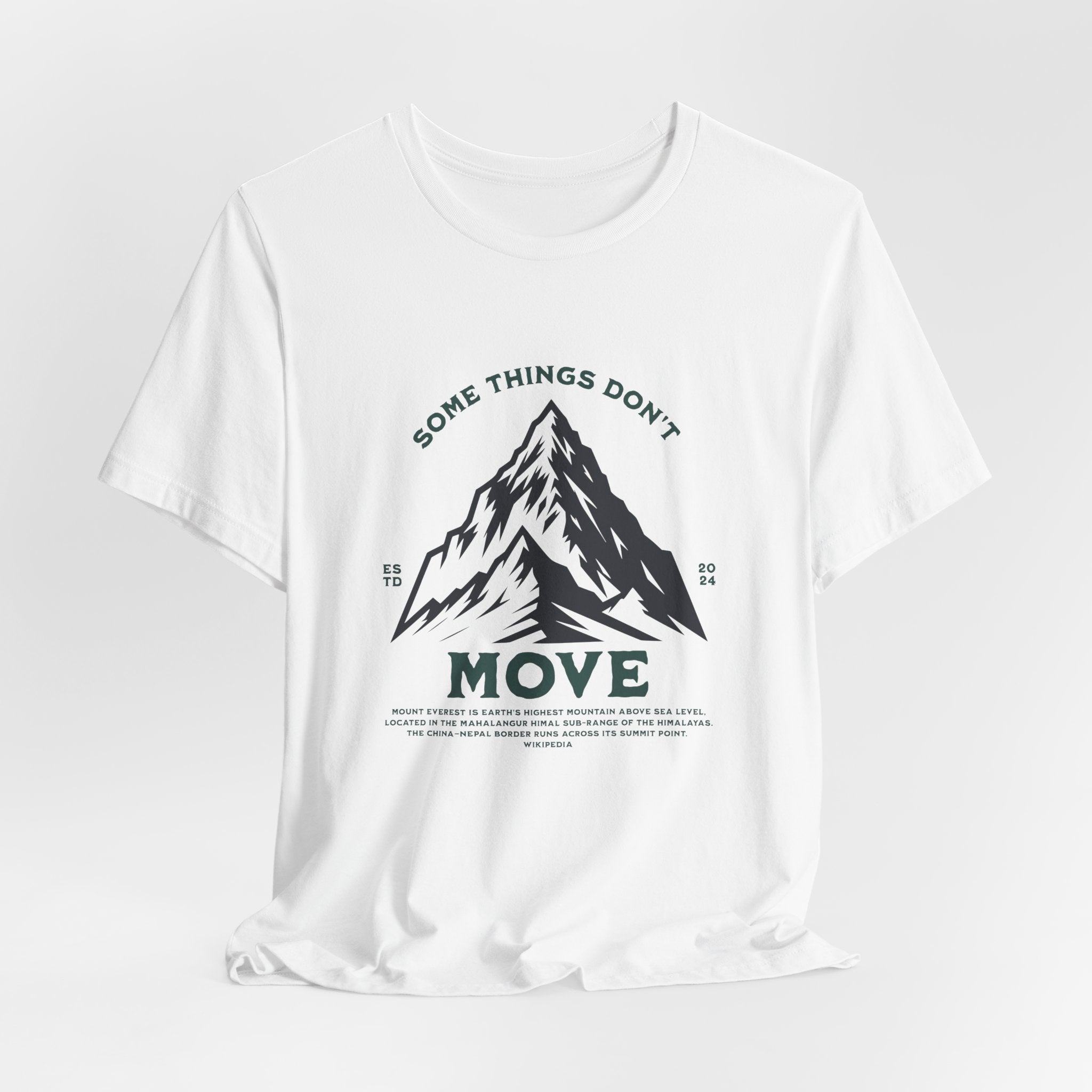 Some things don't move | Men's Motivational Graphic Stillpoint mountain T-Shirt