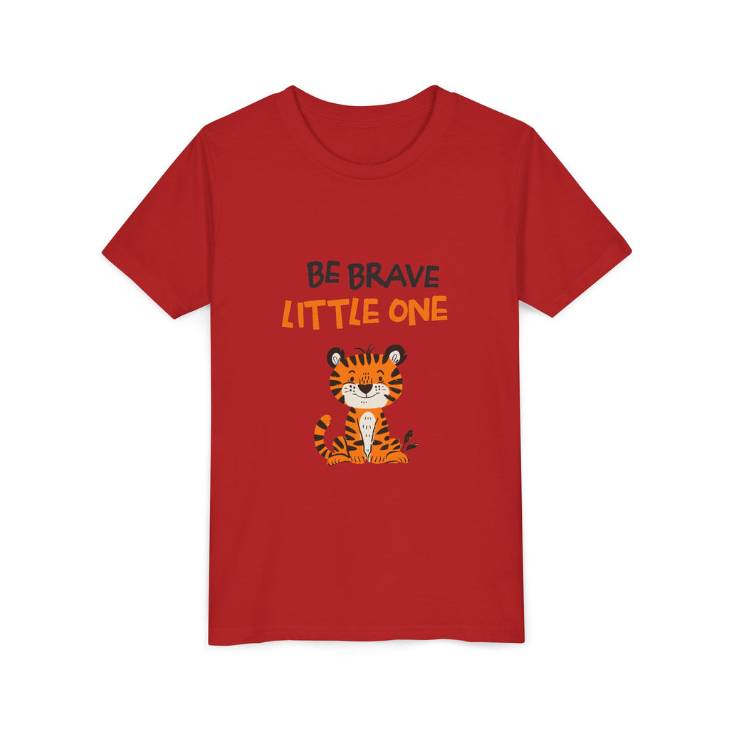Be Brave Little One | Kids Motivational Graphic Cute Tiger T-Shirt