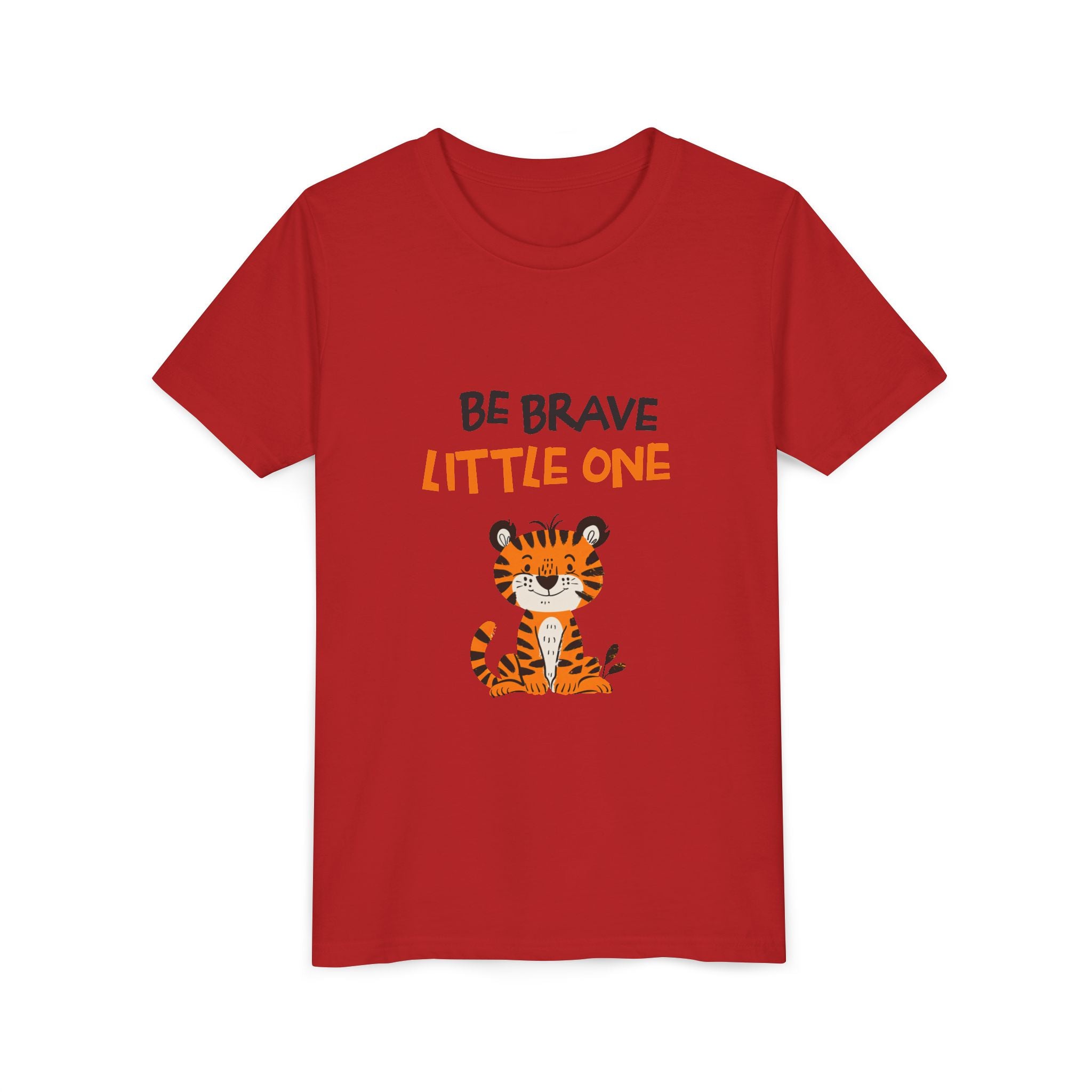 Be Brave Little One | Kids Motivational Graphic Cute Tiger T-Shirt