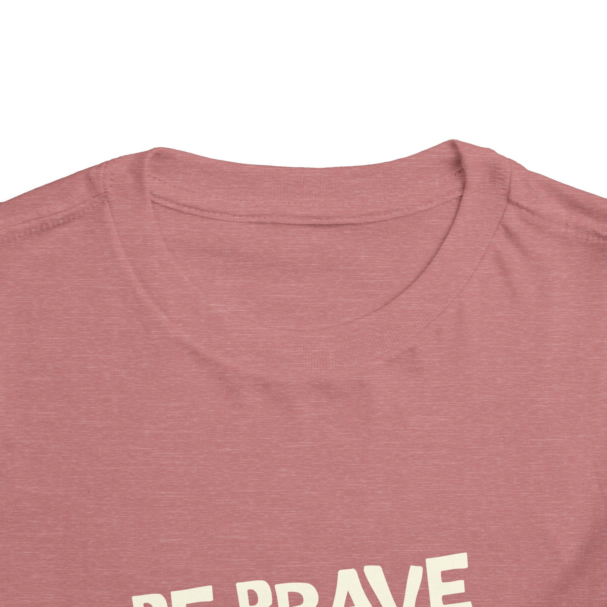 Be Brave Little One | Toddler Motivational Graphic Tiger Floral Garden T-Shirt