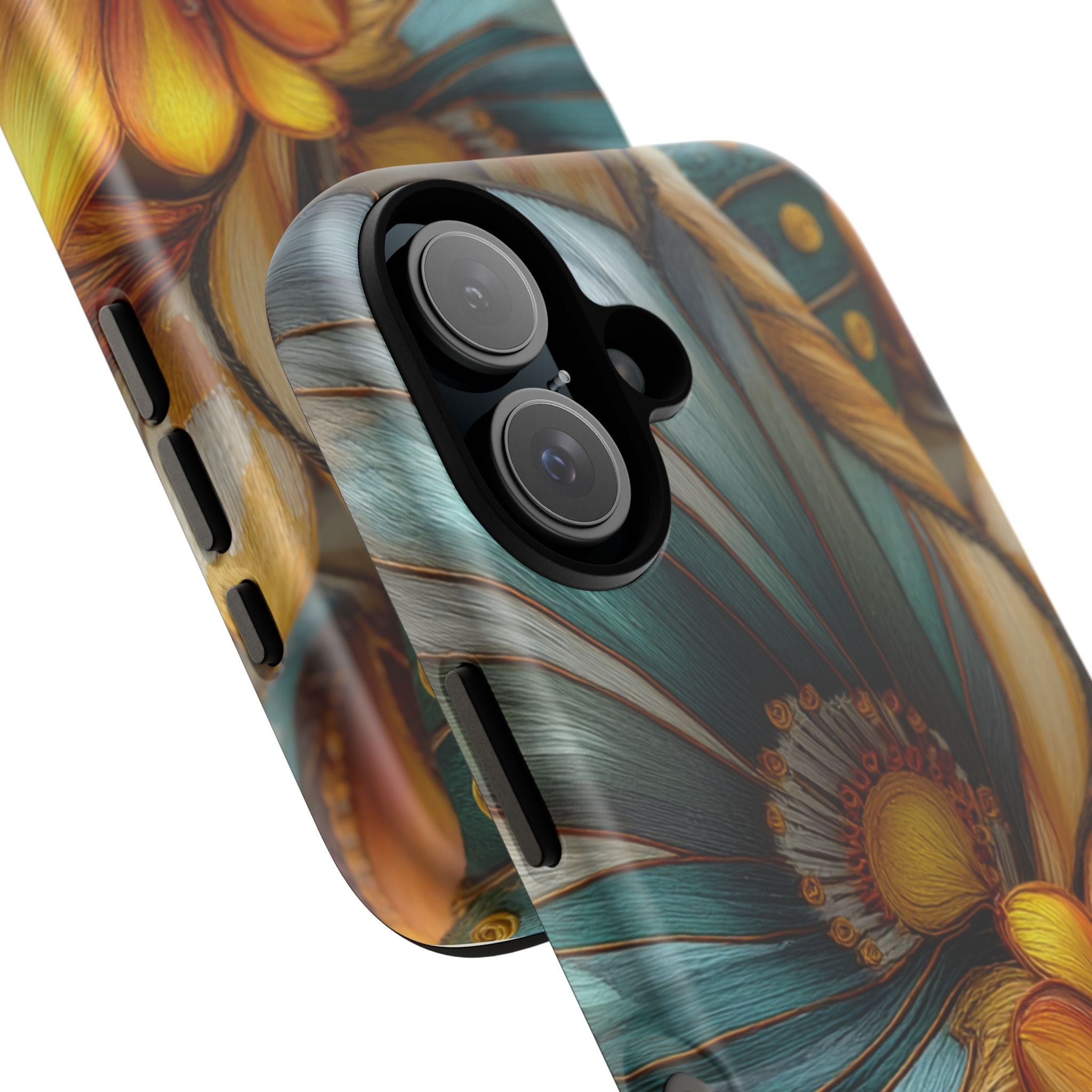 Sculpted Bloom Phone Case | 3D Embroidery style Botanical