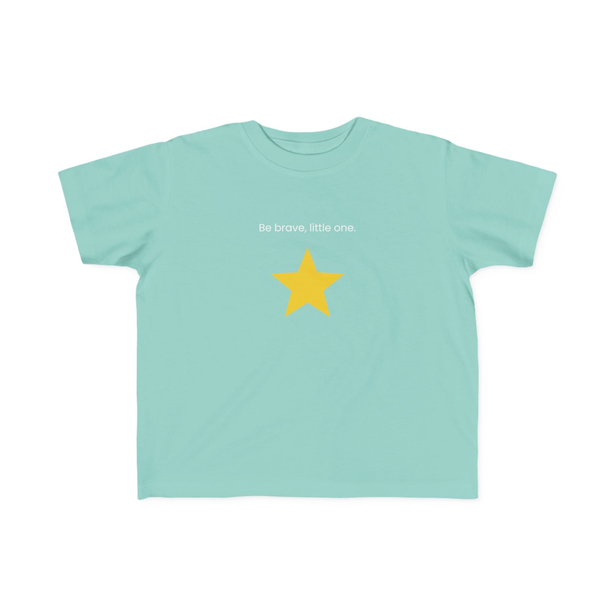Be Brave Little One | Toddler Motivational Graphic Minimalistic Golden Star T-Shirt