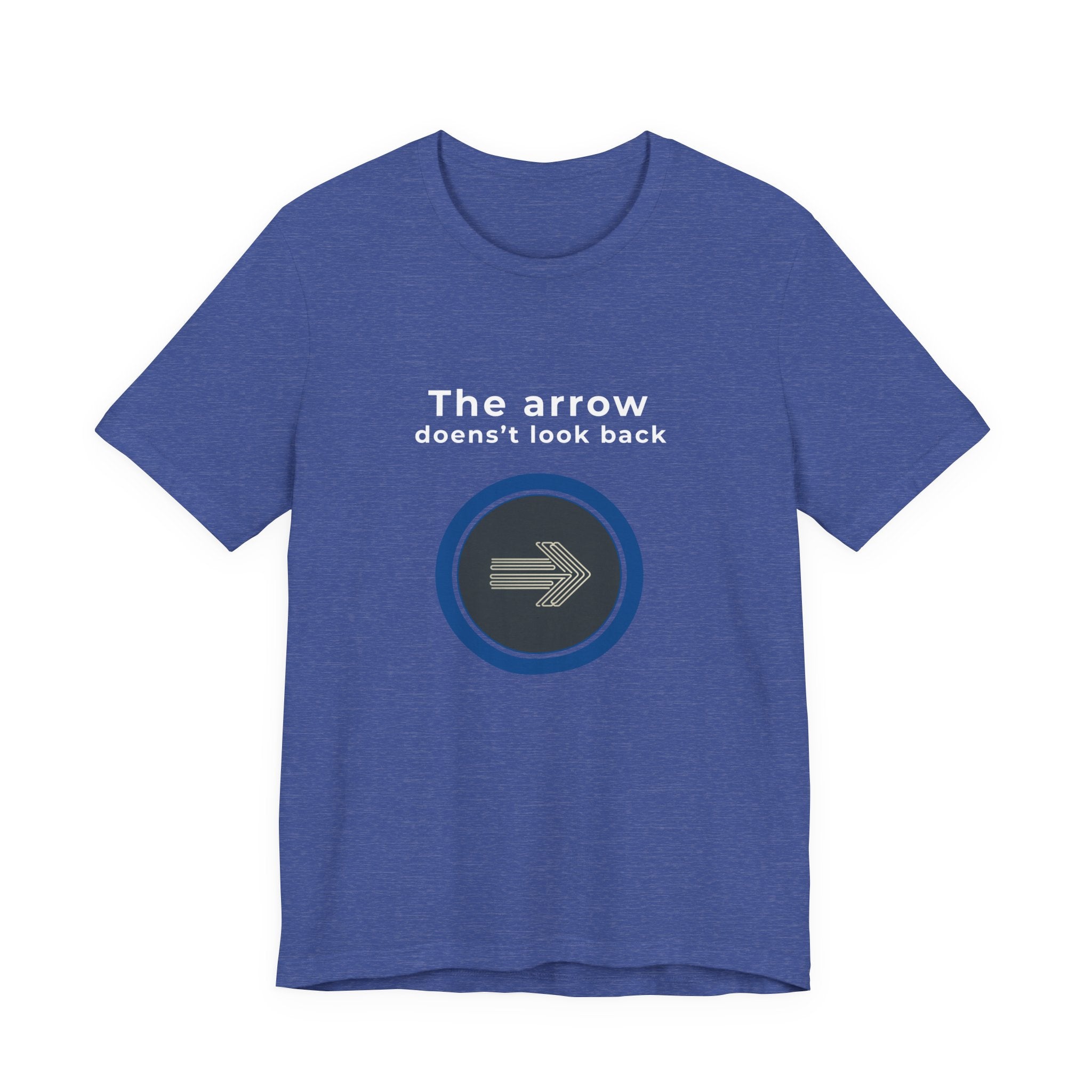 The Arrow Doesn't Look Back | Men's Motivational Graphic Target Arrow T-Shirt