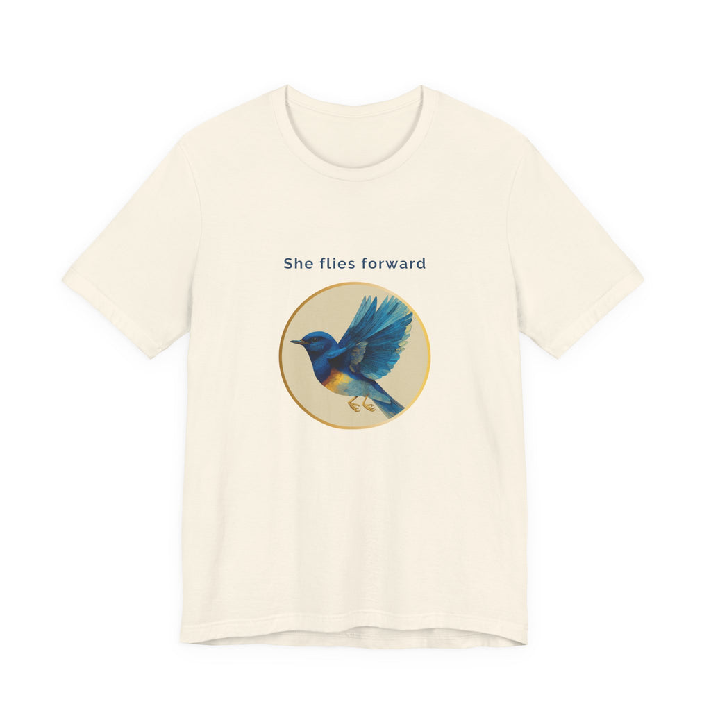 She Flies Forward | Women's Motivational Graphic Deep Horizon T-Shirt