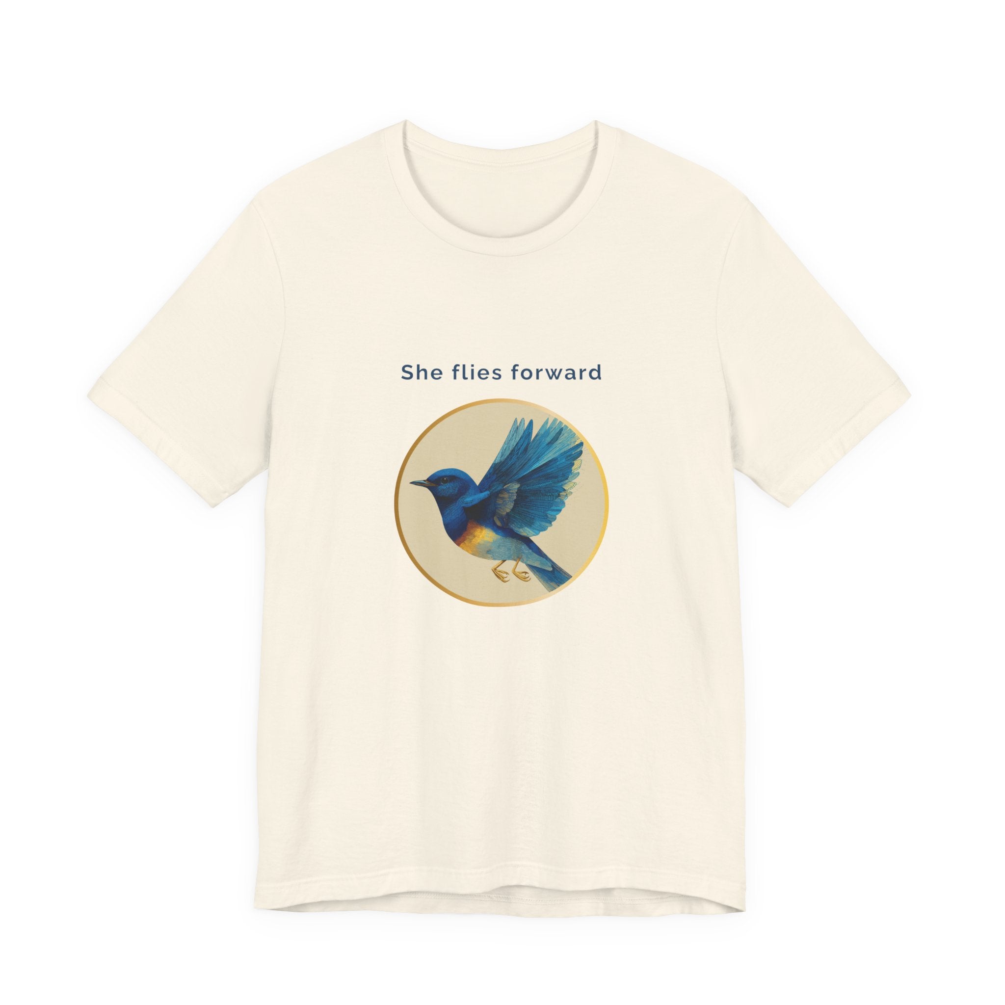 She Flies Forward | Women's Motivational Graphic Deep Horizon T-Shirt