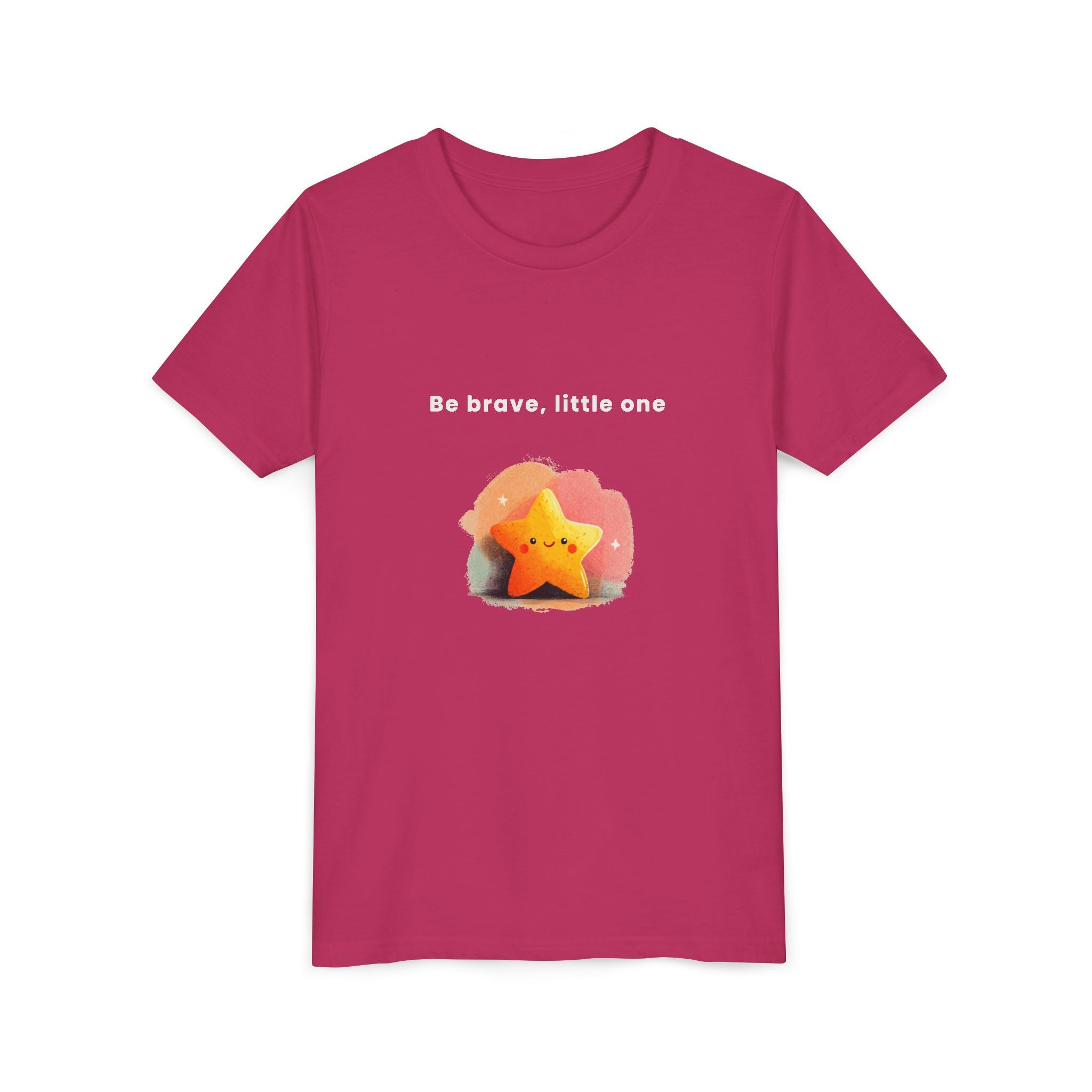 Be Brave Little One | Kids Motivational Graphic Soft Smile Star T-Shirt