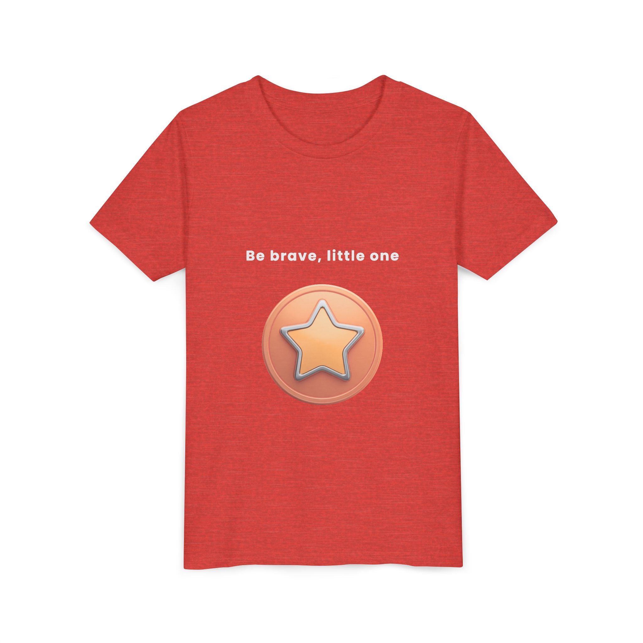 Be Brave Little One | Kids Motivational Graphic Bronze Star Badge T-Shirt