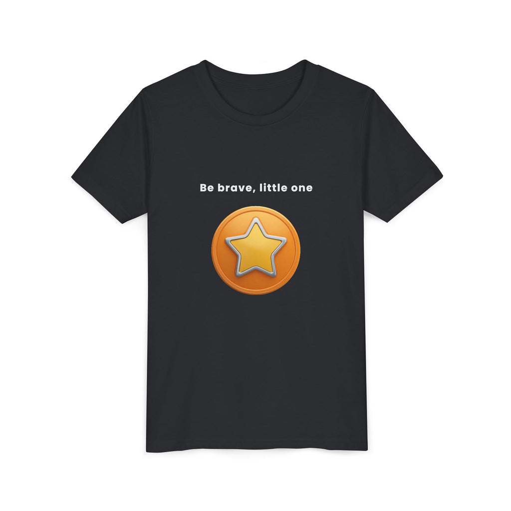 Be Brave Little One | Kids Motivational Graphic Golden Star Badge T-Shirt