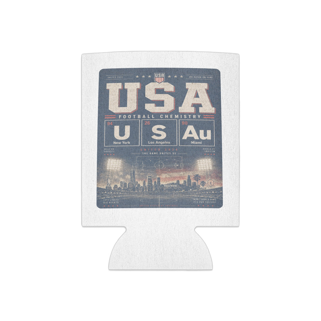 USA Football Chemistry design with cities: New York, Los Angeles, Miami.