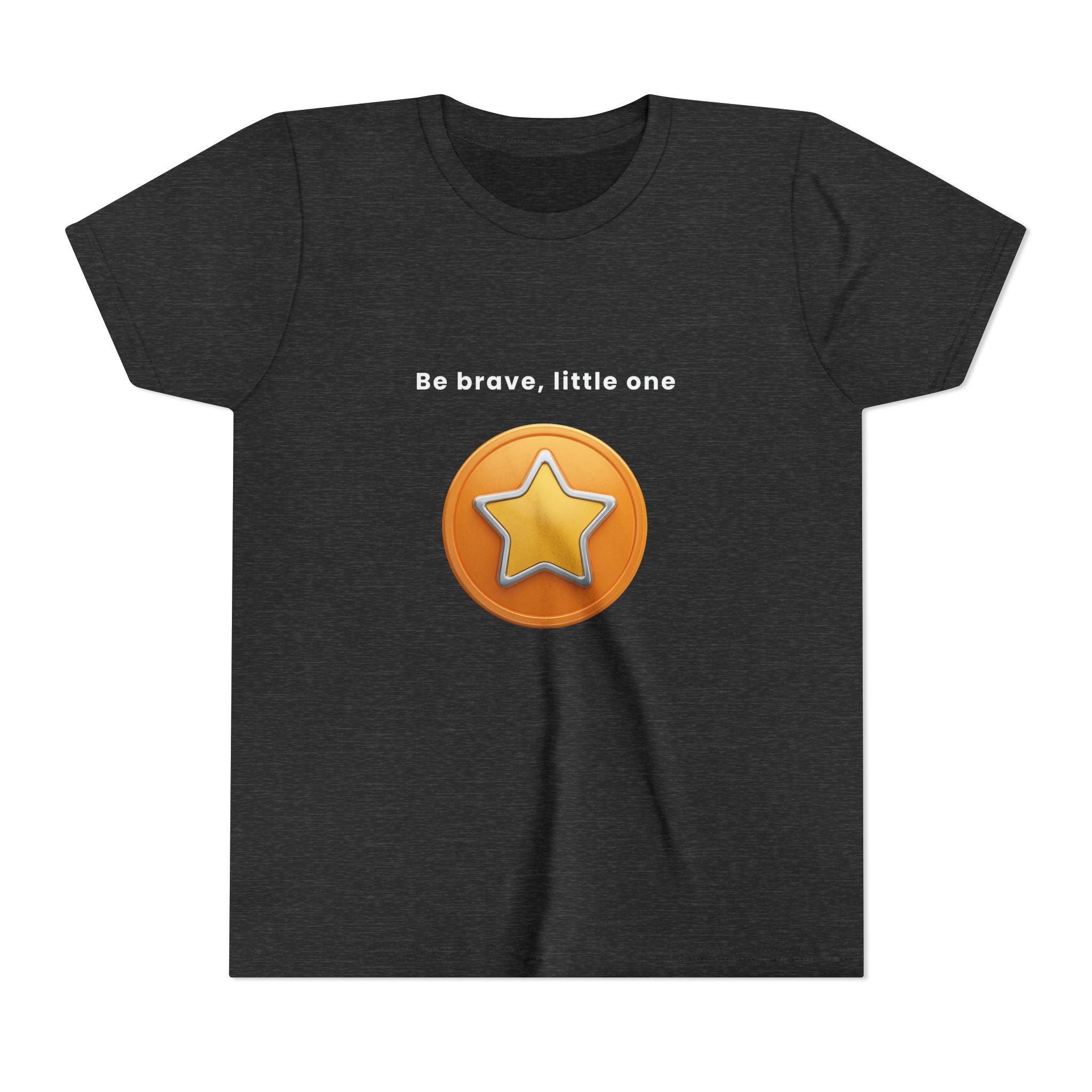 Be Brave Little One | Kids Motivational Graphic Golden Star Badge T-Shirt