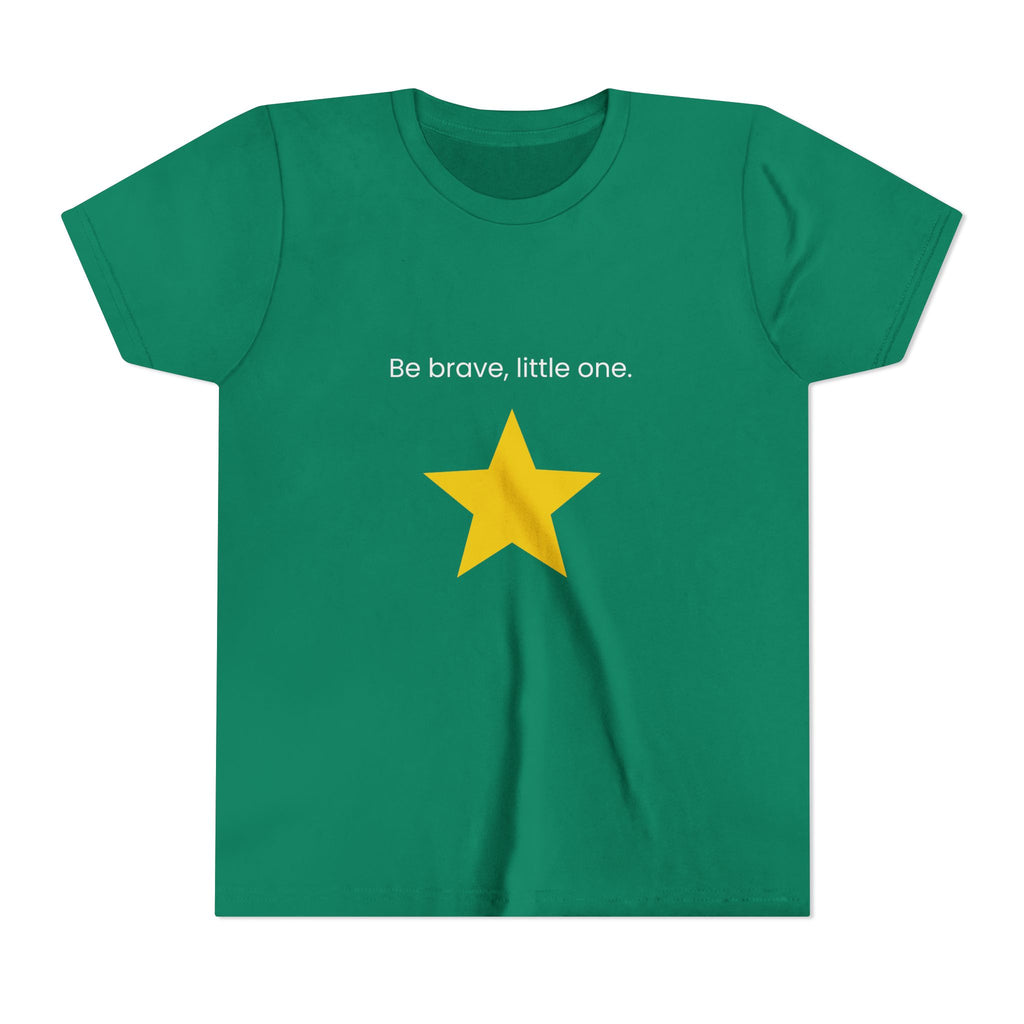 Be Brave Little One | Kids Motivational Graphic Minimalistic Golden Star T-Shirt