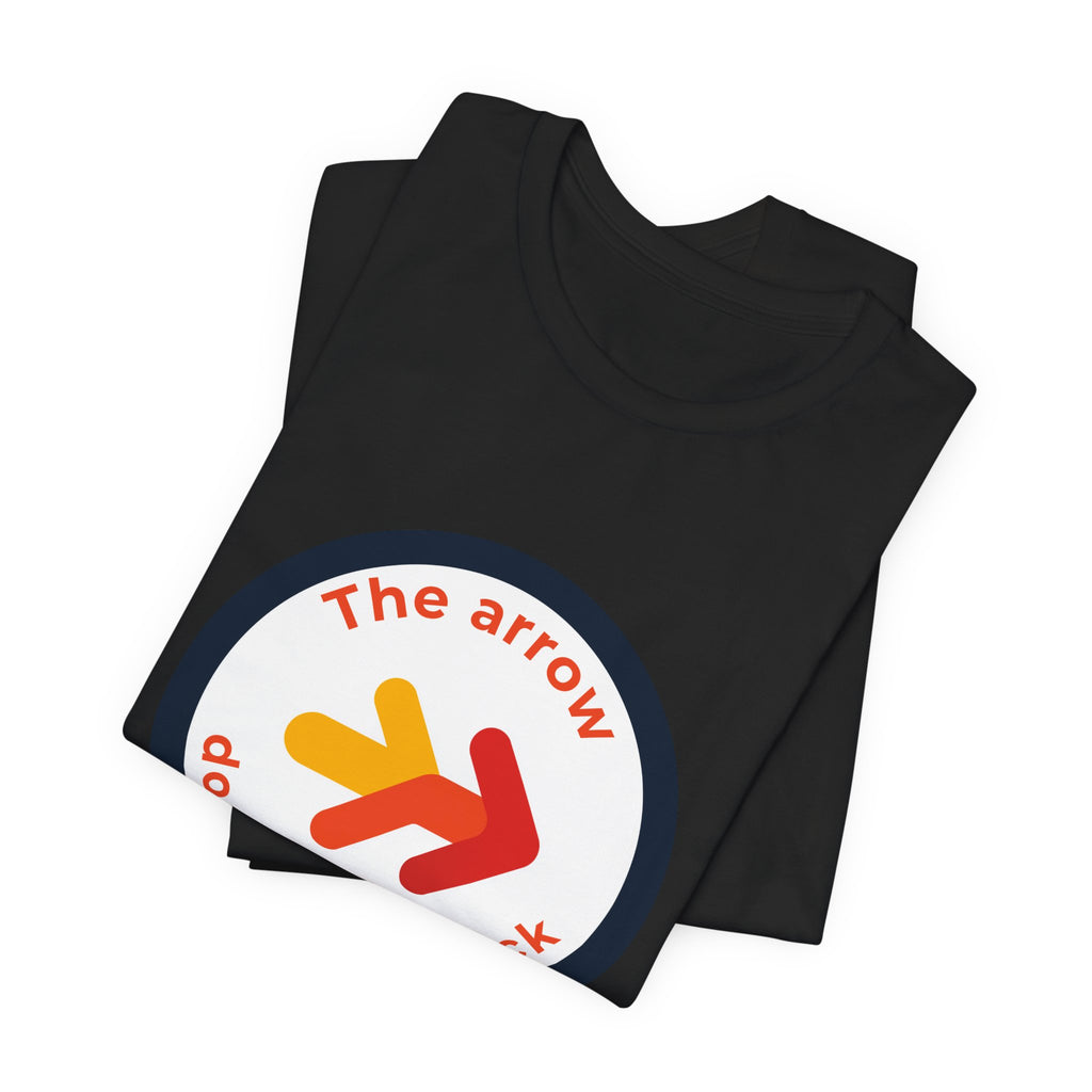The Arrow Doesn't Look Back | Men's Motivational Graphic Retro Arrow T-Shirt