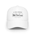 White baseball cap with "FOOTBALL CHEMISTRY" and periodic table elements.