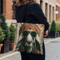 Tote bag featuring a sheep wearing sunglasses and a beanie with "IRISH HOUND" text.