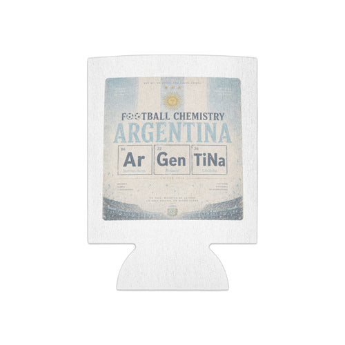 Argentina Football Chemistry can cooler with atomic symbols.