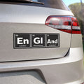 En GI AND text using periodic table elements, with London, Manchester, Liverpool labels.