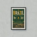 Brazil football chemistry poster with cities Rio, Santos, and São Paulo.