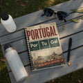 Football Chemistry Portugal magazine cover with city names Lisbon, Porto, Braga and a tram.