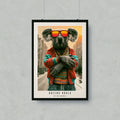 Koala wearing sunglasses and gold chain, "Queens Koala Hip Hop Animals" text.