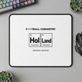 Football Chemistry mousepad with "Holland" in periodic table style, featuring Amsterdam and Rotterdam.