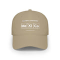 Tan baseball cap with "Football Chemistry" and "Me Xi Co" in periodic table style.