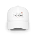 White baseball cap with "FOOTBALL CHEMISTRY" and periodic table elements.
